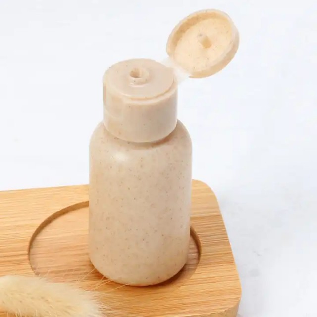 HDPE straw wheat PLA 30ml shampoo packaging soft touch sample mini squeeze lotion Bottle