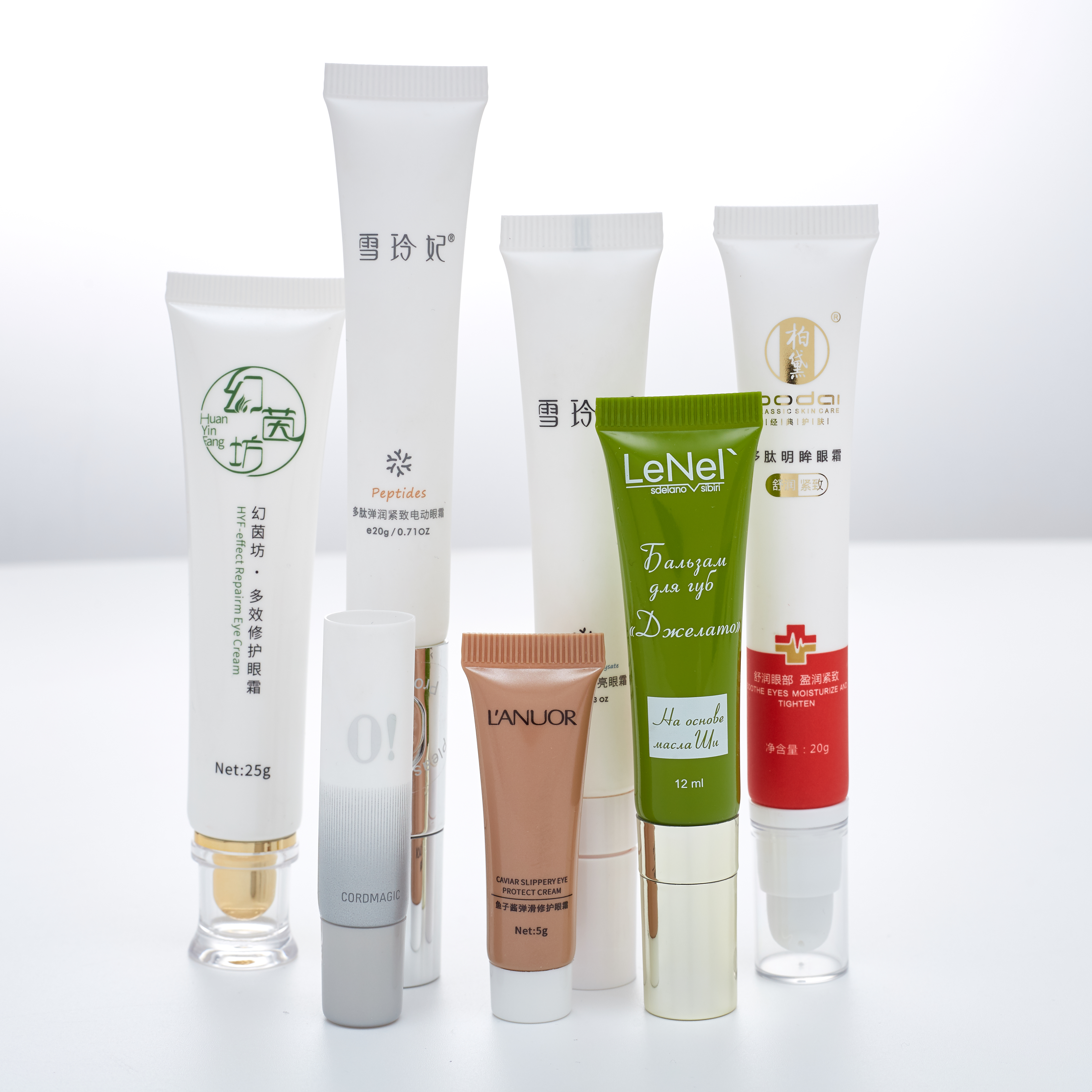 Empty Eye Cream Plastic Tube with Single Roller Ball