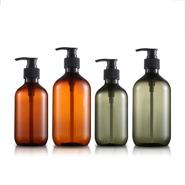 200ml 300ml 500ml PET Shampoo Lotion Plastic Bottle with Pump