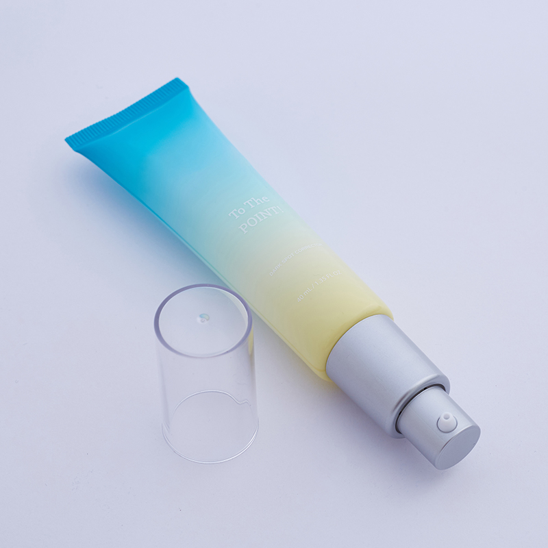 Private Label Printed Cosmetic Plastic Soft Tube with Pump (6)