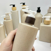 350ml 400ml durable biodegradable empty recyclable wheat straw skincare cosmetic packaging lotion plastic shampoo bottle