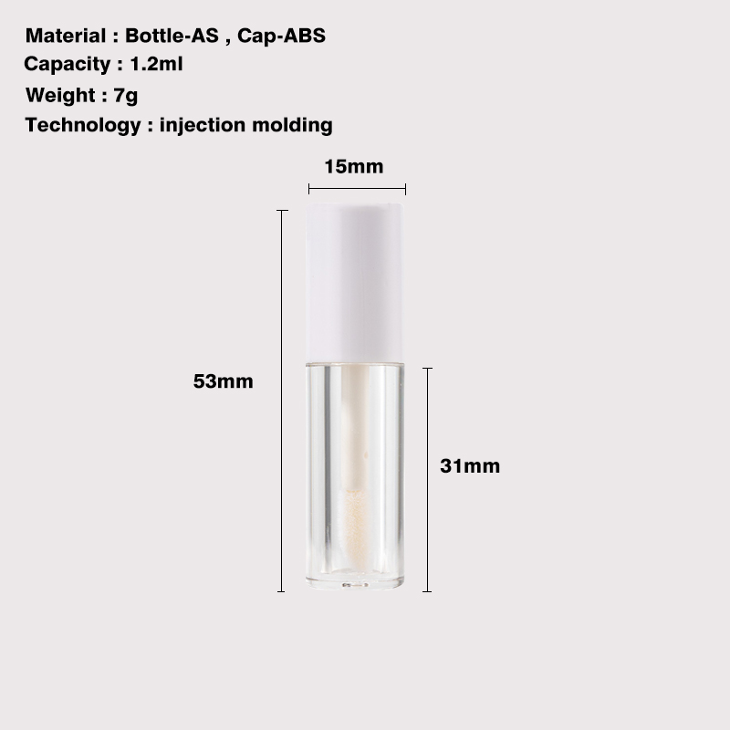 Lip gloss tube with wand