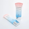 Glossy Foundation BB Cream Sunscreen Oval Cosmetic plastic package Tube with Silver Screw Top