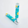 Customized Soft Cosmetic Packaging Tube Long Nozzle Eye Cream Squeeze Tube Wieh Electroplate Screw Cap