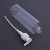 Transparent Flat Round Shoulder Shampoo and Conditioner Pump Bottle Cosmetic Plastic Pet Bottle With Pump