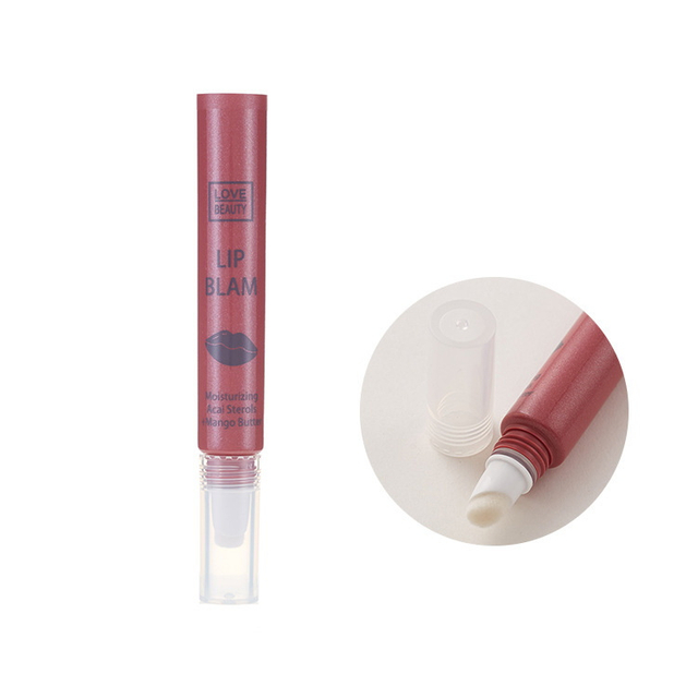 Hot Selling Unique Squeeze Lipstick Lip Balm Cosmetic Packaging Tube Sponge Applicator Custom Empty 15 Ml Slant Flocking Sponge Lip Gloss Tube
