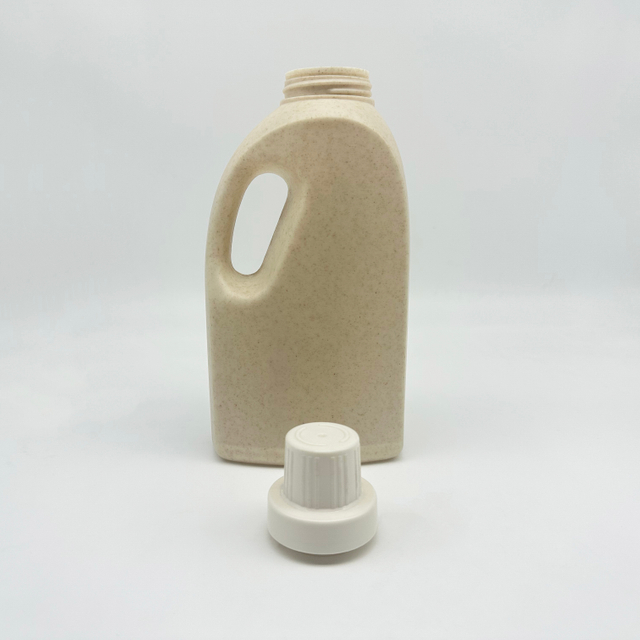 1.5L Eco Friendly Shampoo Biodegradable Recycling Wheat Straw Plastic Bottle Liquid Packaging Empty Laundry Detergent Bottle