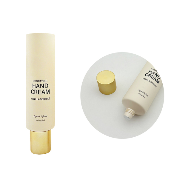 Customized Packaging Body Lotion Facial Cleanser Cosmetic Tube Luxury Hand Cream Tubes with Electroplated Screw Cap