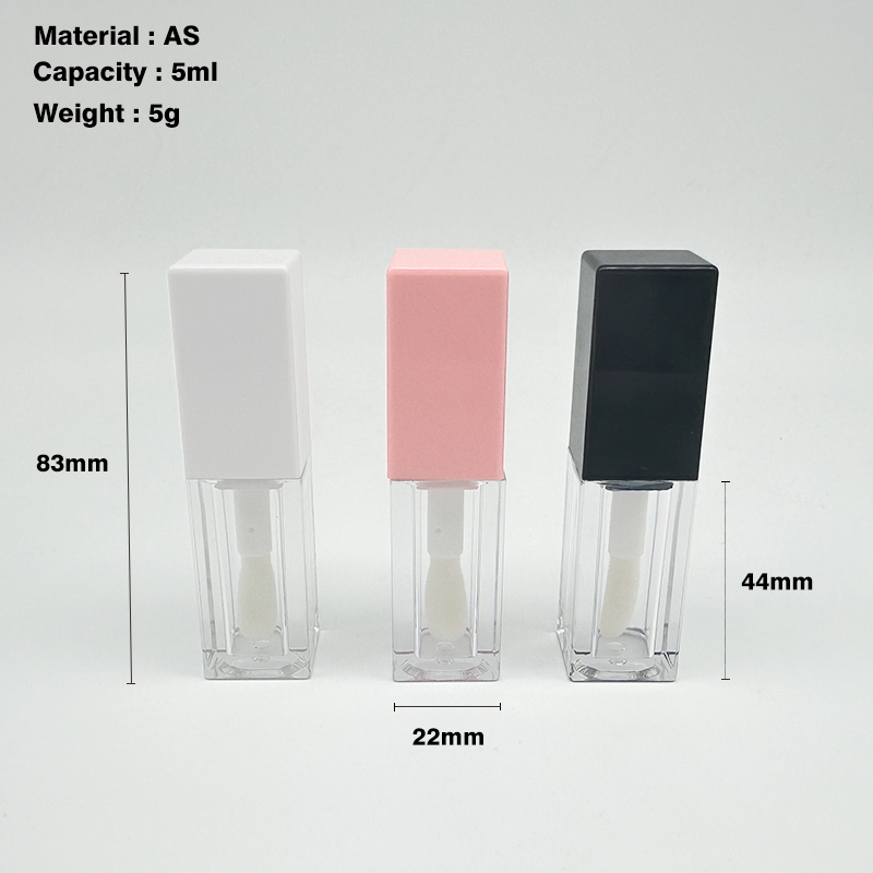 Lip gloss tube with wand
