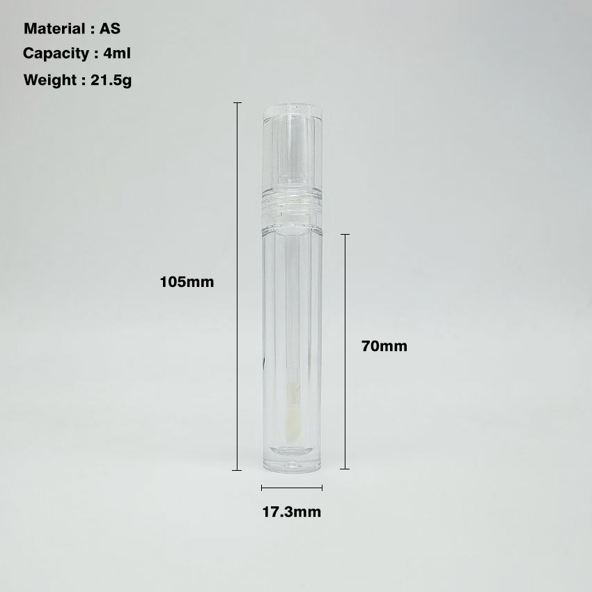 Lip gloss tube with wand