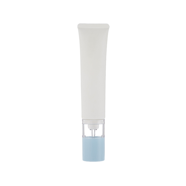  Flat Empty White Skincare Packaging Foundation Makeup Clear Dropper Tip Applicator Tube with Soft Fibrous Brush