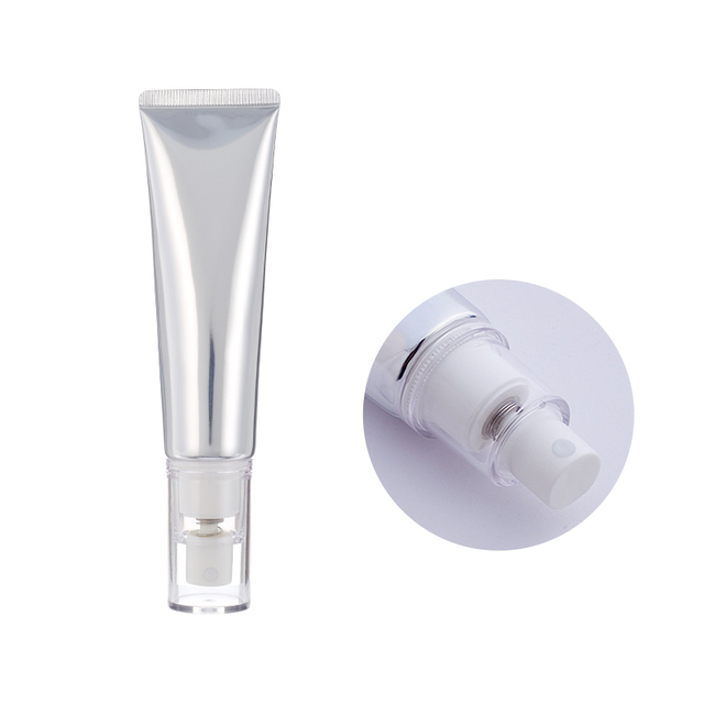 High Quality Empty Round 50ml 100ml Airless Spray Pump ABL Squeeze Makeup Cosmetic Packaging Tubes