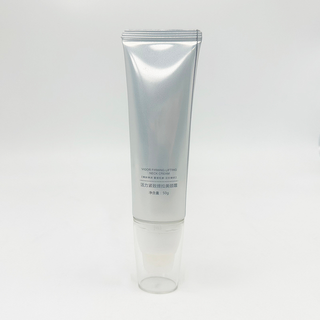 Custom Empty Plastic Cream Squeeze Cosmetic Packaging Tubes Skin Care Vibrating Massage Neck Cream Tube with Silicone Brush Head