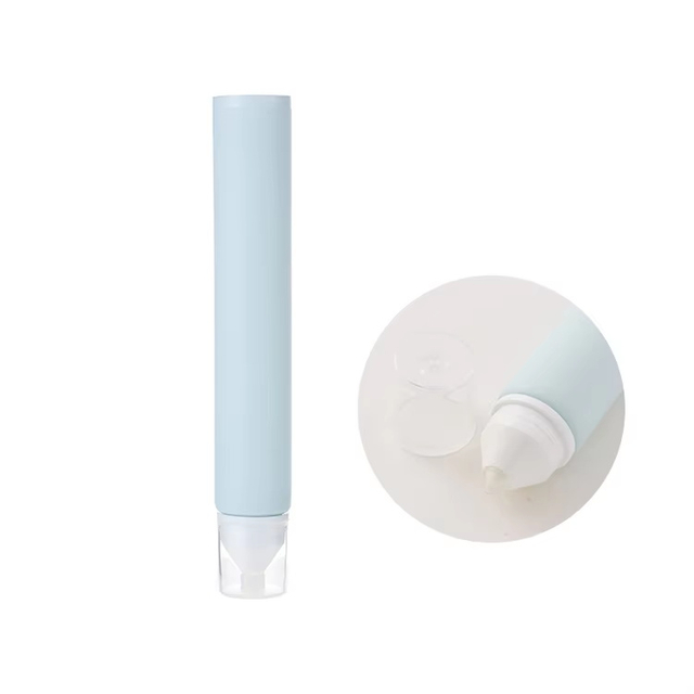 Blue Cosmetic Packaging Tube Makeup Lip Gloss Pen Empty Concealer Pen Tube with Silicone Head