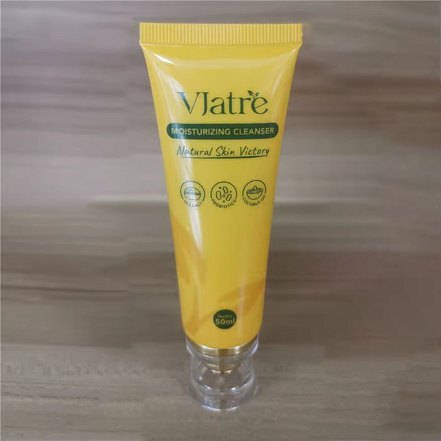 Custom Soft Squeeze Makeup Cosmetic Tube Packaging D30 Empty Yellow Hand Care Tube Skincare Face Wash Tube with Acrylic Cap