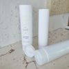 China Factory Empty Round Tail Open Unsealed Flip Top White Glossy Cosmetic Face Wash Facial Cleanser Soft Squeeze Tube