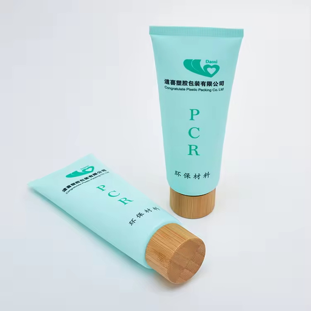  Customizable Squeeze Eco-Packaging Plastic PCR Tubes Recycled Cosmetic Tube