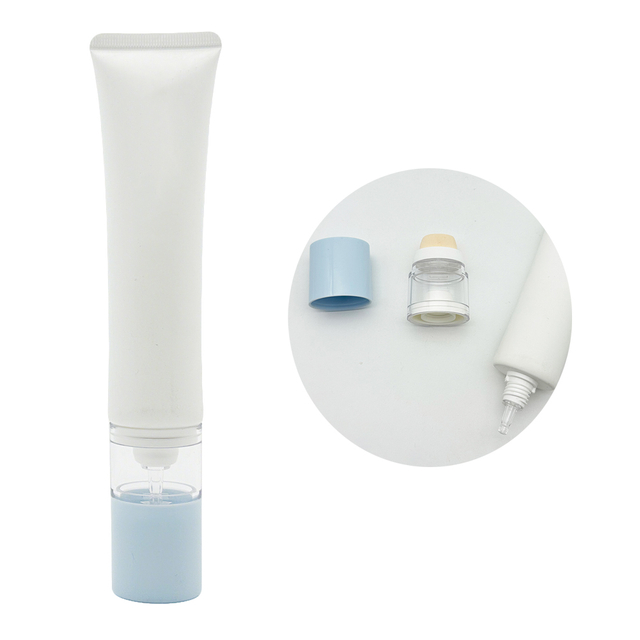 Flat Eye Cream Cosmetic Packaging Makeup Skincare Dropper Tip Applicator Tube with Sponge
