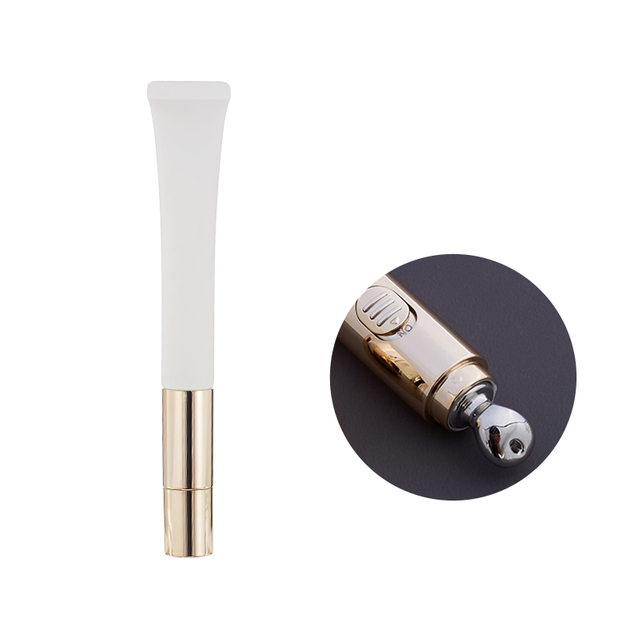 Cosmetic Fillable Eye Cream Tube with Vibration Metal Applicator
