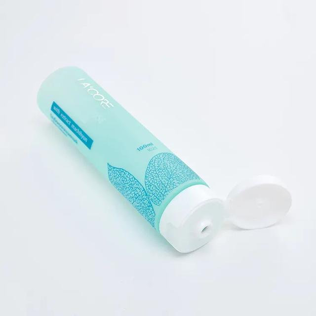 Skin Care 100ml Custom Color Frosted Electroplate Cap Flip Top Cap Body Packaging Lotion Tube Cream