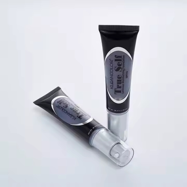Black Electroplate Airless Pump Skincare Packaging Body Lotion Cream Tube Soft Squeeze Cosmetic Airless Pump Tube