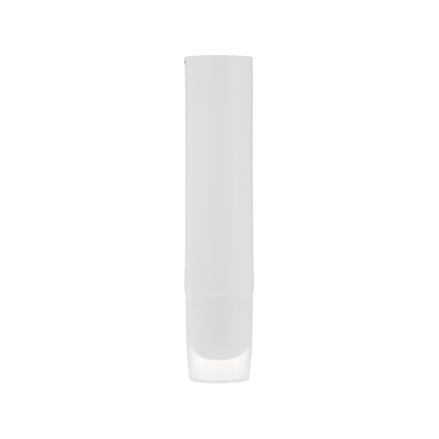 White Round Oval Custom Empty Plastic Cream Squeeze Cosmetic Packaging Tubes Center Twist Cap Special Function Head Flat Tube