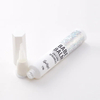 White PE Soft Plastic Cosmetic Packaging Tube Lip Gloss Tubes with Massage Silicone Brush Applicator