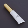 Gloss Gold Plating White Squeeze Soft Tube Packaging Eye Cream Massage Tube with Silicone Head