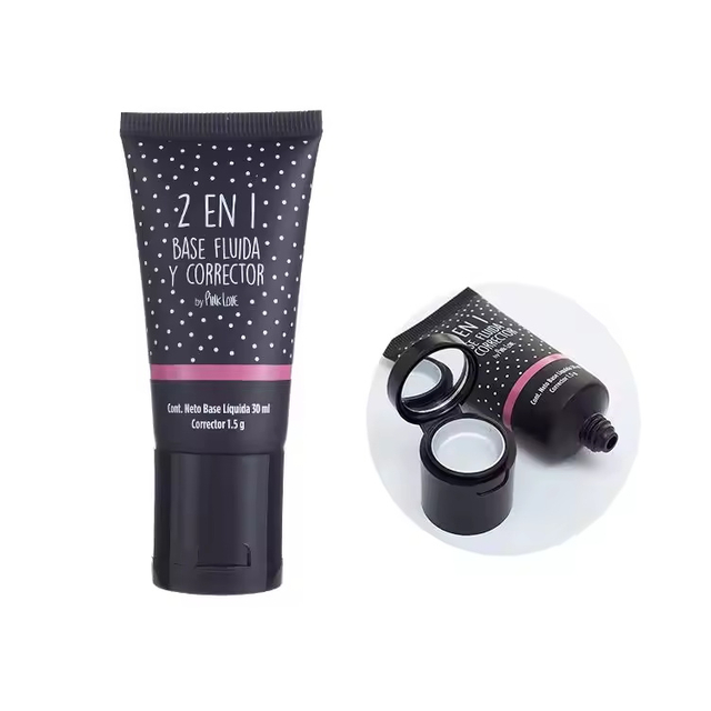 Wholesale Skincare BB Cream Foundation Squeeze Tubes New Style 2 in 1 Make up Plastic Tube with Mirror Flip Lid