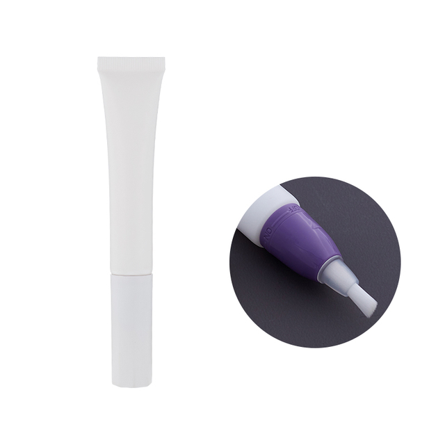 Plastic Cosmetic Tube Packaging with Brush Tip Lip Gloss Squeeze Tube with Brush Applicator