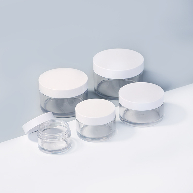 15g 30g 50g Round Plastic Clear Cosmetic Face Cream Jar