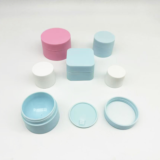 Wholesale Plastic Makeup White Black Pink 5g 15g 20g 30g 50g Cream Jar Packaging Lip Containers PP Square Ronud Cosmetic Jars
