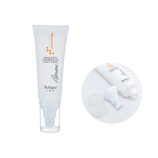 White Container Empty Airless Lotion Pump Tube Packaging for Skincare And Cosmetic Products