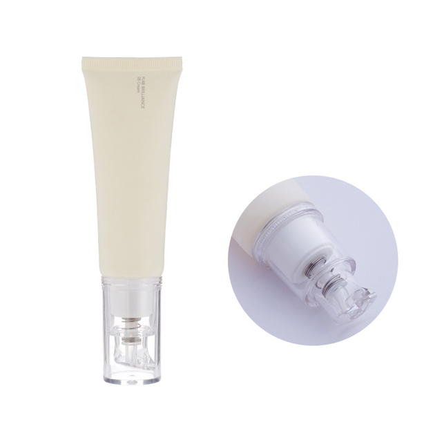 Custom White Squeeze Lotion BB Cream CC Cream Foundation Airless Pump Cosmetics Packaging Plastic Tubes