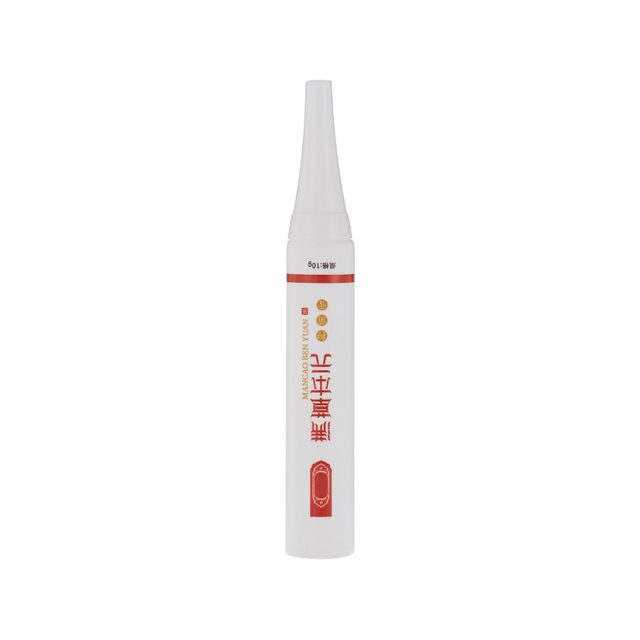Wholesale D16mm 10ml Small Capacity Cosmetic Plastic Tube Serum Or Ointment Gel White Plastic Tube with Long Nozzle 