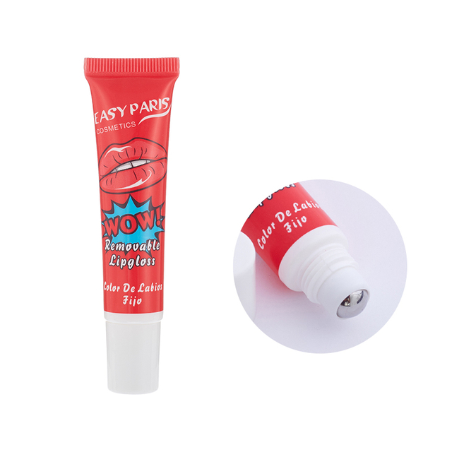 Lip Gloss Tube Lip Balm Cosmetic Packaging Tube with Steel Roller Applicator for Lip