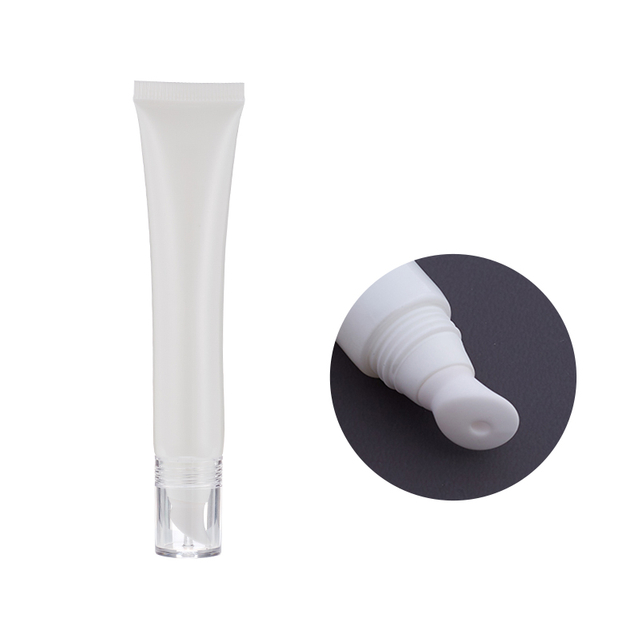Skincare and Beauty Products Empty Eye Cream Massage Head Soft Tube Plastic Tube with Ceramic Applicator
