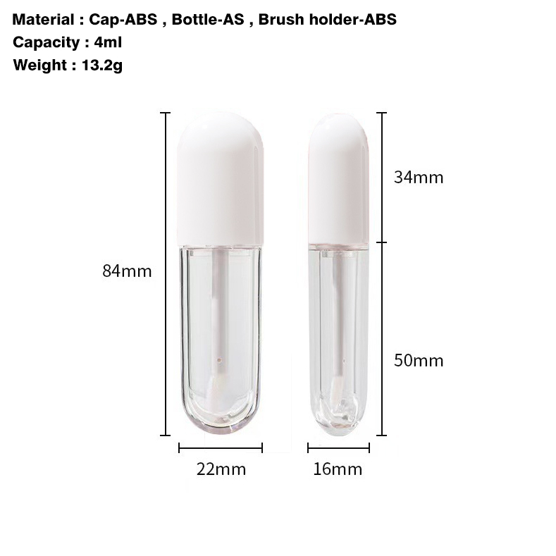 Lip gloss tube with wand