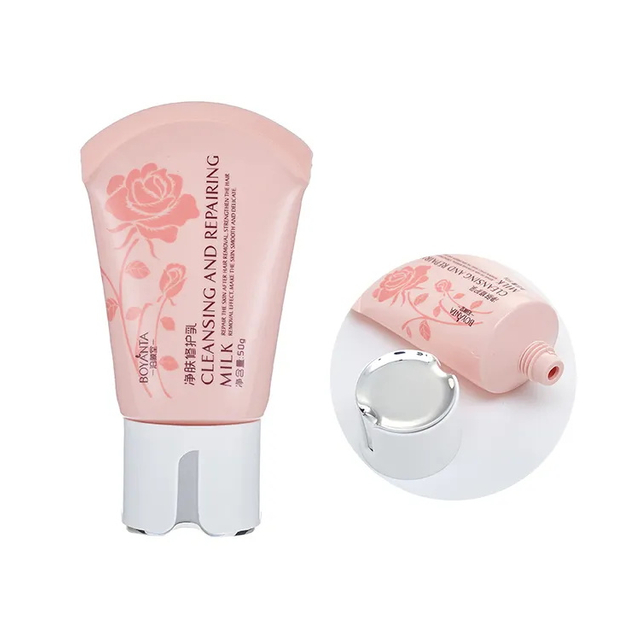 Double Layer Screw Cap 50ml Custom Mockup Skincare Products Packaging Tube Body Lotion Cosmetic Tube