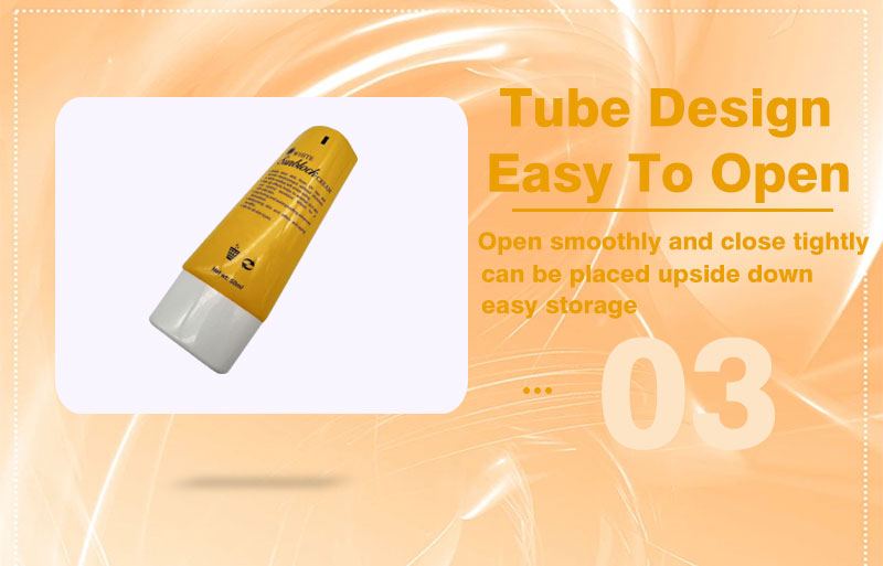 Sunscreen packaging cosmetic tube