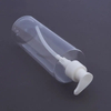 Transparent Flat Round Shoulder Shampoo and Conditioner Pump Bottle Cosmetic Plastic Pet Bottle With Pump