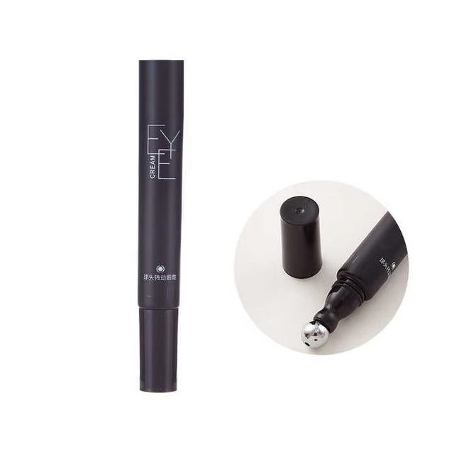 Eye Cream Squeeze Cosmetic Packaging Tube With Stainless Steel Roller Applicator Ball Massage Head