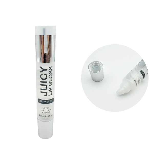 Custom logo Cosmetic Lipgloss Tubes clear Squeeze Soft Hot Stamping Plastic Skincare Lip Care Lip Balm Packaging Tube