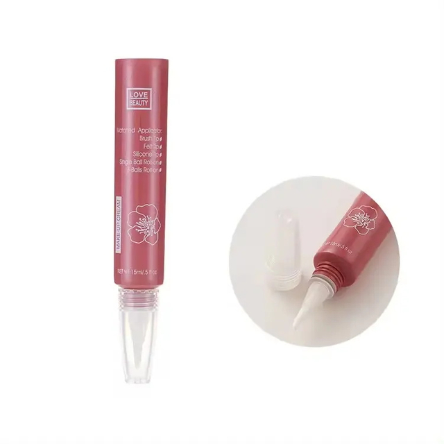 Custom Logo Lipgloss Tubes Mini Soft Plastic Cosmetic Packaging Containers for Skin Care Lipgloss Tubes with Brush