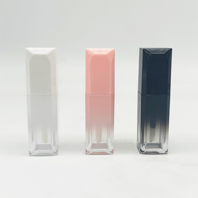 Color-changing Square Lipstick Container Gradual Color Lipgloss Packaging Wholesale Empty Tube for Makeup