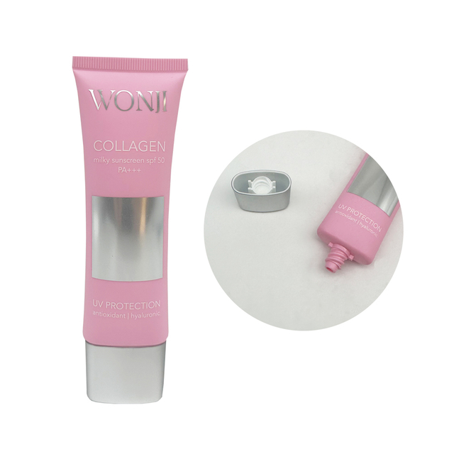 High Quality Wholesale Sun Block Tubes Packaging Flat Oval Electroplate Cap Soft Plastic Sunscreen Tube 