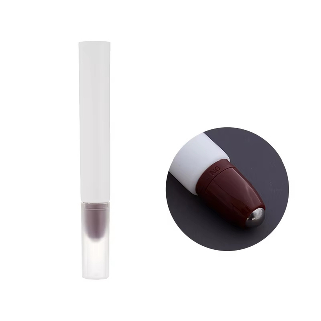 Soft Squeeze Cosmetic Packaging Massage Tube Serum Vacuum Eye Cream Tube with Single Steel Ball Metal Applicator