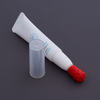 15ml White Color Empty Printing Custom Logo Makeup Squeeze Lip Gloss Tube with Soft Silicone Applicator
