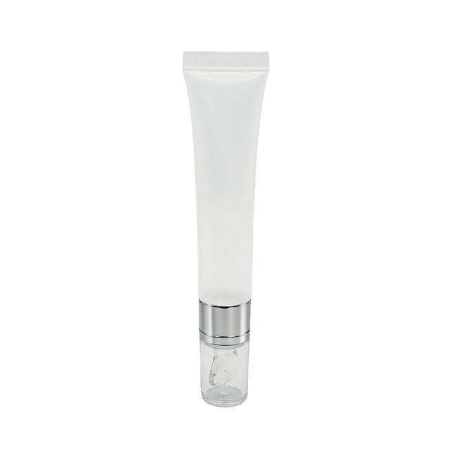 Custom Skincare Packaging Tube Squeeze Lip Gloss Eye Cream Tube Packaging with Silicone Massage Head Applicator