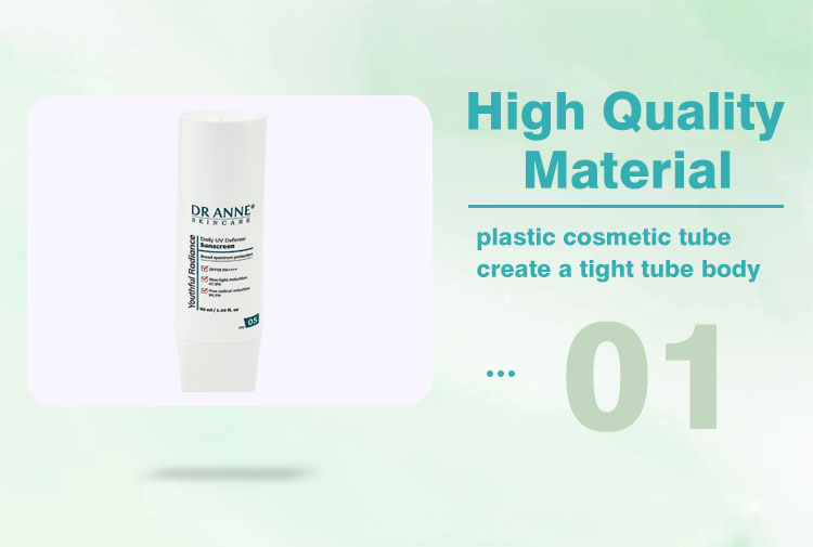 Sunscreen packaging cosmetic tube